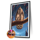 Owl Upside Down Full Round Rhinestone Diamond Painting Handmade Wall Craft