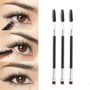 Eyebrow Brush Dual-ended Duo Brow Eyeliner Angled Cut Spoolie Brush Makeup Z1Z4
