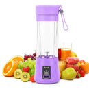 380ml USB Rechargeable Juice Machine Blender Mixer Portable Juicer (Purple) A