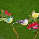 12pcs Artificial Foam Bird Colorful Feather Bird Home Wedding Decoration