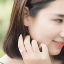 Women Ring Flower Crystal Ring Diamond Bend Size Adjustable Open Rings Wedd K3G8