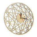 Polygonal Modern Geometric Wooden Wall Clock Cobweb Contemporary Style Cut