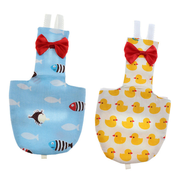2pcs Durable Pocket Fabric Diaper Washable Birds Nappy Suitable for Parakeets
