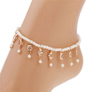 Stylish Beads Beaded stretch Crystal tassel Anklet Chain Elegant Foot Jewelry JR