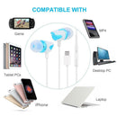 Type-C Connector In-Ear Earphone Deep Bass Wired Volume Control Earbuds w/Mic