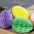 14PCS Easter Egg Silhouette Hanging Decorations - Honeycomb Hanging Paper BaF7O9