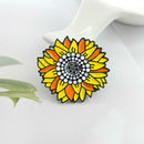 Sunflower Brooches Enamel Badges Jacket Lapel Backpack Decor Jewelry Gift