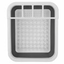 Easy Storage Collapsible Dish Rack and Drainer with Cutlery Holder Z2R9