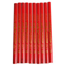 10Pcs 175mm Carpenters Pencils Black Lead For Woodworking Builders Joiners DIY
