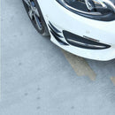 6Pcs Car Decoration Crescent Increased Front Bumper Lip Splitter black