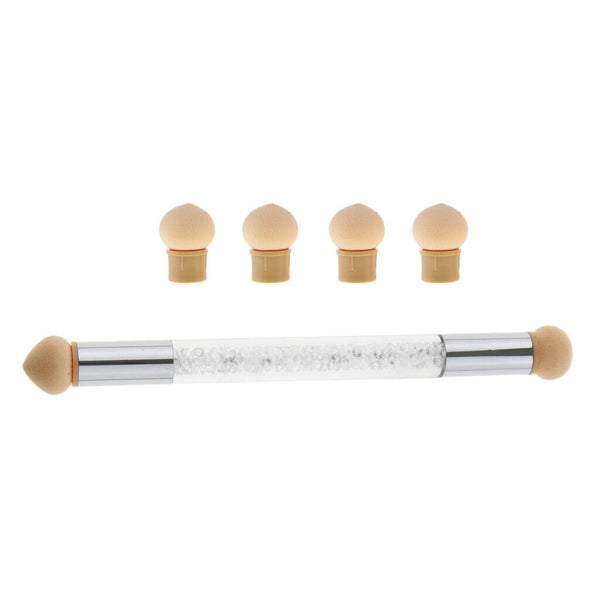 Nail Art Sponge Brush Dual Tipped DIY Nail Art Brush Paint Dotting Gradient