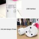 USB Mini Handheld Bladeless Fan No Leaf Handy Fan Small Cooling Fan (White) A