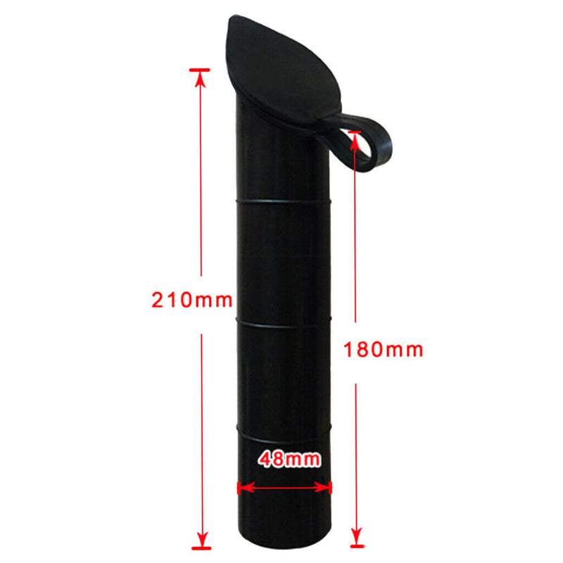 2 Pieces Black 210mm Rubber Rod Holder Pole Rest Stand Rack Bracket Inner Tube