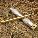 Brass Metal Fire Piston Outdoor Emergency Fire Tube Camping Survival Tool A