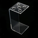 5 Holes Acrylic Salon Storage Rack Tweezer Hair Scissors Holder Organizer