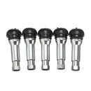 5 Pieces TR414 Car Van Wheel Snap-In Tubeless Tyre Tubeless Valve With Dust Caps