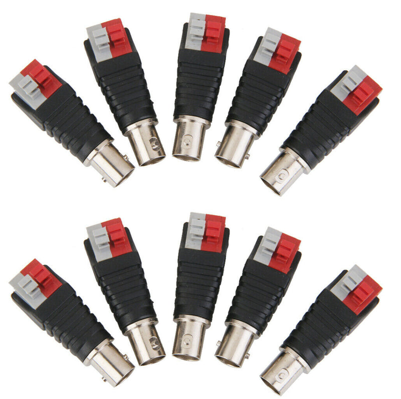 10x BNC Female Connector Cable Adapter Plug Jack Press