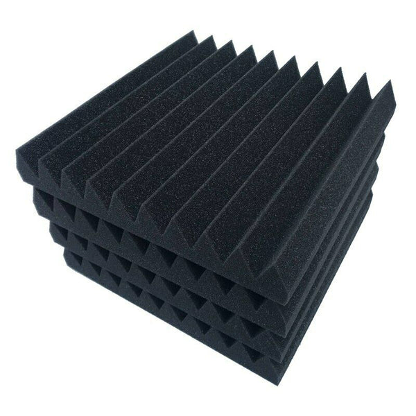 6 Pack 30 X 30 X 5 cm acoustic sound foam studio panels 10 sharp wedges - R