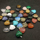 Worry Heart Pocket Stone Palm Crystal Love Carved Puff Healing Balancing B6T8