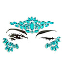 6 Sets Face Gems Rhinestone Mermaid Face Jewels Tattoo - Face Crystal Stick E9R9