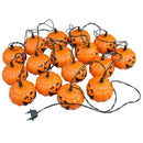 Mini String Of 16 Halloween Orange Pumpkin Lights