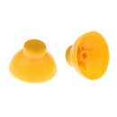 2Pair Replacement Analog Joystick Caps Grey + Yellow Thumb Sticks Cover with