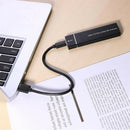 USB Type-C M.2 NVMe SSD Enclosure M-Key PCI-E Case (Black USB-A to USB-C) A