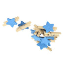 Star Shaped Card Photo Paper Pegs Crafts Mini Wooden Clip10pcs Blue P1K1