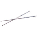 8.9" Length White Vine Pattern Stainless Steel Chopsticks Pair C5C6