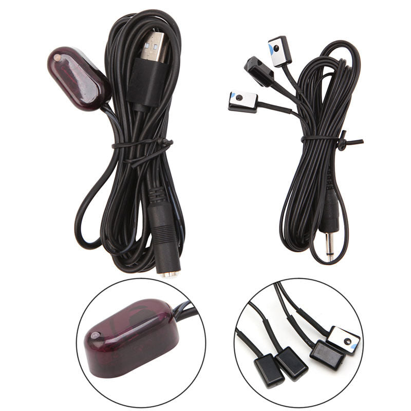 USB IR Receiver Infrared 4 Emitter Repeater Extende Cable Remote Control Adapter