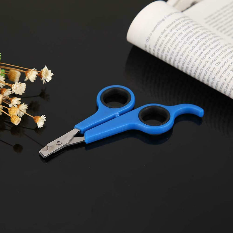 Pet Nail Toe Clipper Scissors Stainless Steel Dog Claw Cutter(Blue Black) A