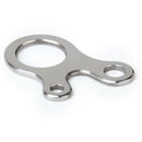 Rope Fixing Clip 3 Holes Slip Runner Shroud Tensioner Stainless Steel for C