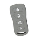 Car Key Fob Protector Case Cover 4 Buttons Key Shell for   Gray