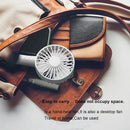 Wireless Rechargeable Mini Fan 3 Speeds Adjustable Desktop Cooler (White) A