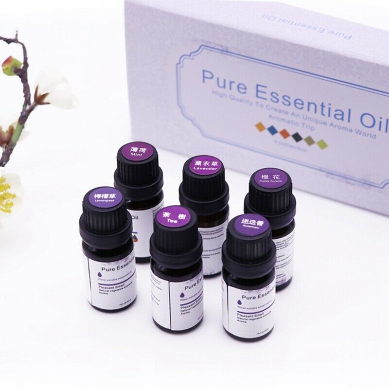 6 Kinds 10Ml Essential Oils Aromatherapy Oil For Aroma Diffuser Humidifier  K4H7