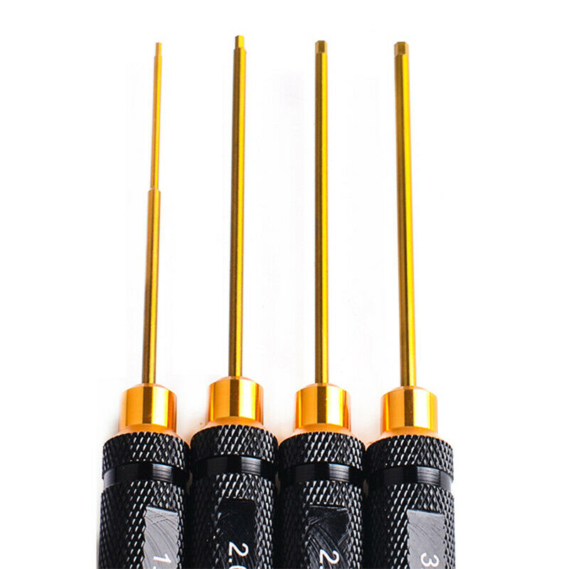 Rc Tools 4 Pcs Hex Screw Driver Set Titanium Plating Hardened 1.5 2.0 2.5 3 I8Q7