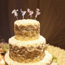 24Pcs Birthday Cake Toppers Flower Fairy Shape Cupcake Topper Cake Picks Dessert