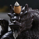 1X(Traditional Chinese Dragon Incense Holder Porcelain Backflow Incense
