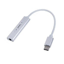 Type-C Sound Card External Converter USB C Audio Adapter with 3.5mm for PC