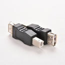 2x Black USB Type A Female to USB Type B Male USB Plug Printer Adapter b Nw