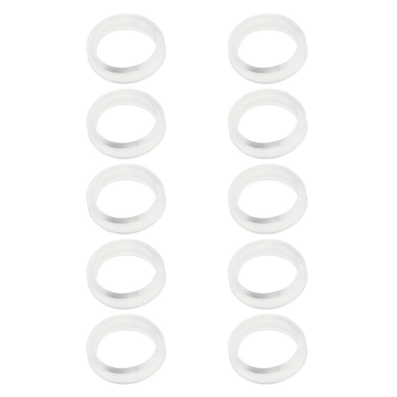10Pcs Finger Ring Grips Inserts for Barber Hairdressing Shear Scissors Clear