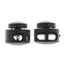 10pcs Black Spring Stop Double Holes Plastic Lanyard Cord Locks End  FE MO