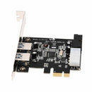 Super Speed 2-Port USB 3.0 PCI-E PCI Express 19-pin USB3.0 15-pin SATA Conn