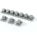 10pcs Plastic TS-0607 Self Adhesive Wire Cable Clip Hose Tube Clamps Gray