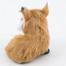 Brown Simulation Polyethylene Furs Squatting Fox Toys For Home Decor Kids Gift