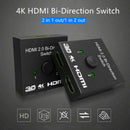 HDMI 2.0 HDTV Cable Switch Switcher Splitter Bi-Direction Hub HDCP 2x1 1x2 AU