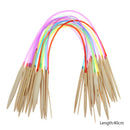 18X 15.5'' Colorful Dual Pointed Bamboo Knitting Circular Needles Crafts Tool