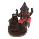 Elephant God Backflow Incense Burner Cones Holder Censer Red b