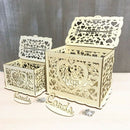 Mr & Mrs Wedding Gift Card Box Wooden Wedding Invitation Card Box Card Sign V4J7