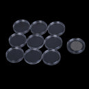 10Pcs 33mm plastic round applied clear cases coin storage capsules holder LJ